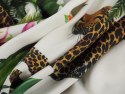 Jedwab elastyczny - Gepard dżungla na bieli Jedwab elastyczny - Gepard dżungla na bieli