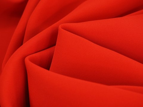 Wiskoza elastyczna - Czerwień z nutą pomarańczy Wiskoza elastyczna - Czerwień z nutą pomarańczy