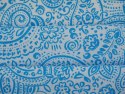 Bawełna - Błękitny paisley na bieli Bawełna - Błękitny paisley na bieli