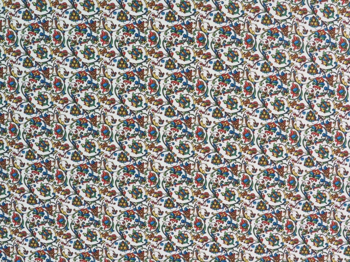 Bawełna - Kwiatowe ornamenty Bawełna - Kwiatowe ornamenty