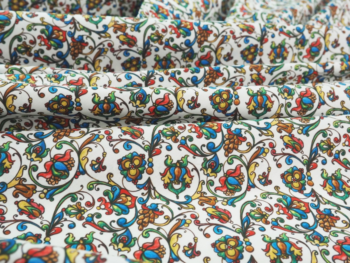 Bawełna - Kwiatowe ornamenty Bawełna - Kwiatowe ornamenty
