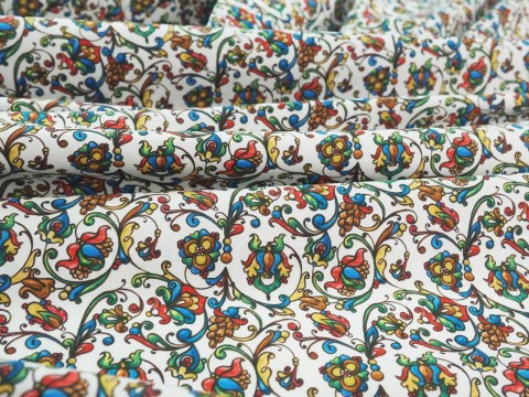 Bawełna - Kwiatowe ornamenty Bawełna - Kwiatowe ornamenty