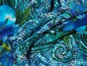 Dzianina wiskozowa - Kwiaty i paisley na wężowym tle Dzianina wiskozowa - Kwiaty i paisley na wężowym tle