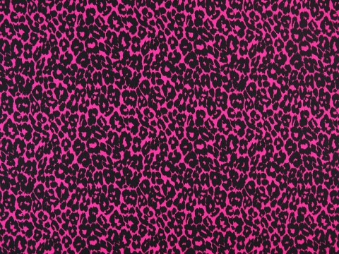 jedwab elastyczny pantera czarne cętki magenta jedwab elastyczny pantera czarne cętki magenta