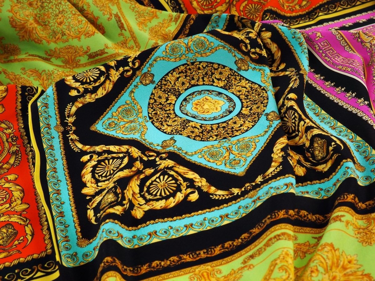jedwab elastyczny krepa kolorowe kwadraty ornamenty jedwab elastyczny krepa kolorowe kwadraty ornamenty