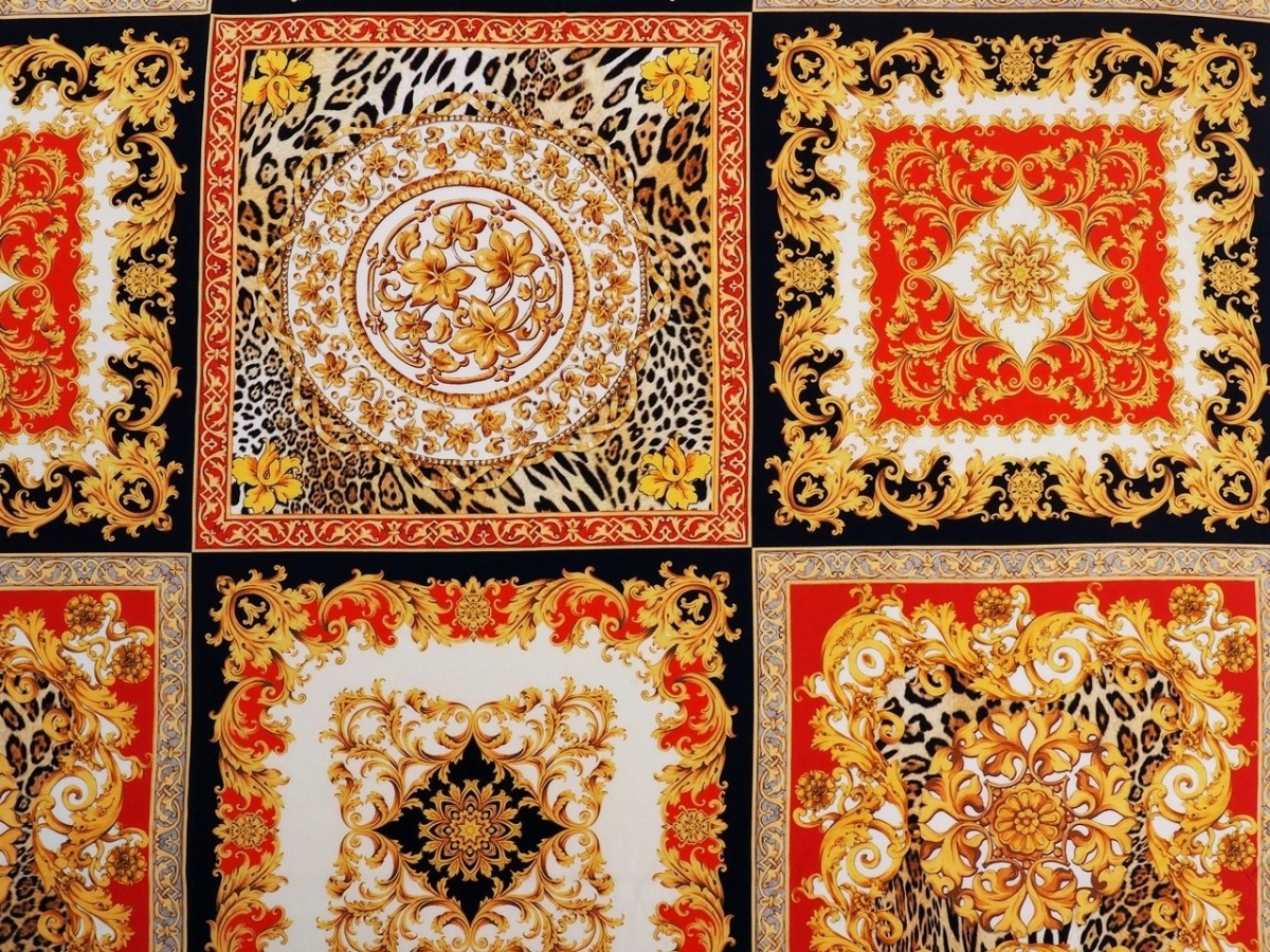 jedwab krepa kwadraty ornamenty pantera jedwab krepa kwadraty ornamenty pantera