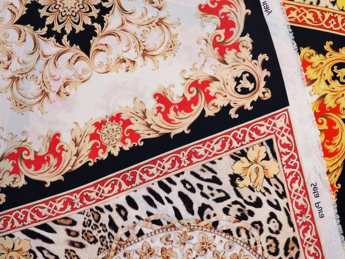 jedwab krepa kwadraty ornamenty pantera jedwab krepa kwadraty ornamenty pantera