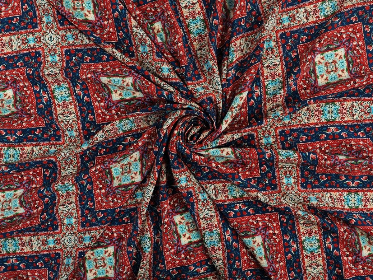 jedwab krepa kwadraty drobne kwiaty jedwab krepa kwadraty drobne kwiaty