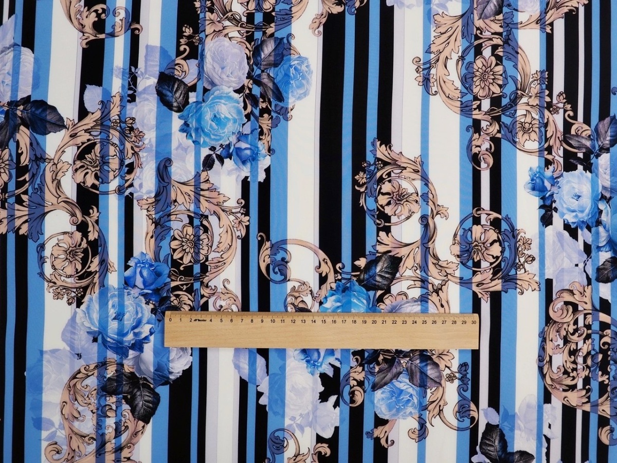 jedwab krepa pionowe pasy róże ornamenty jedwab krepa pionowe pasy róże ornamenty