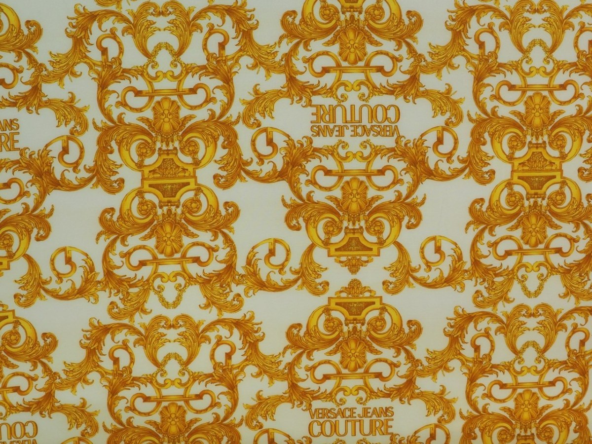 sygnowana wiskoza Versace logotyp markowa tkanina sygnowana wiskoza Versace logotyp markowa tkanina