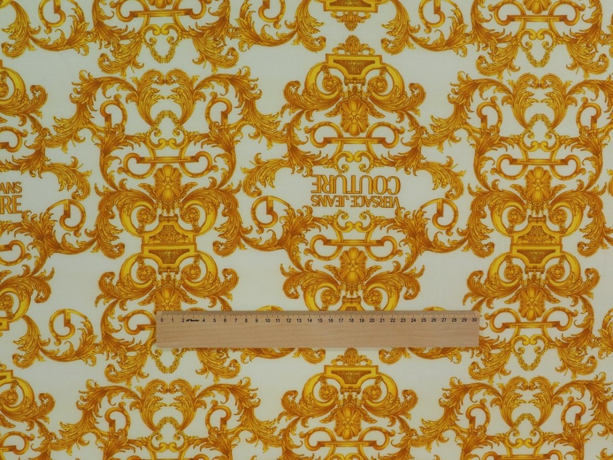 sygnowana wiskoza Versace logotyp markowa tkanina sygnowana wiskoza Versace logotyp markowa tkanina