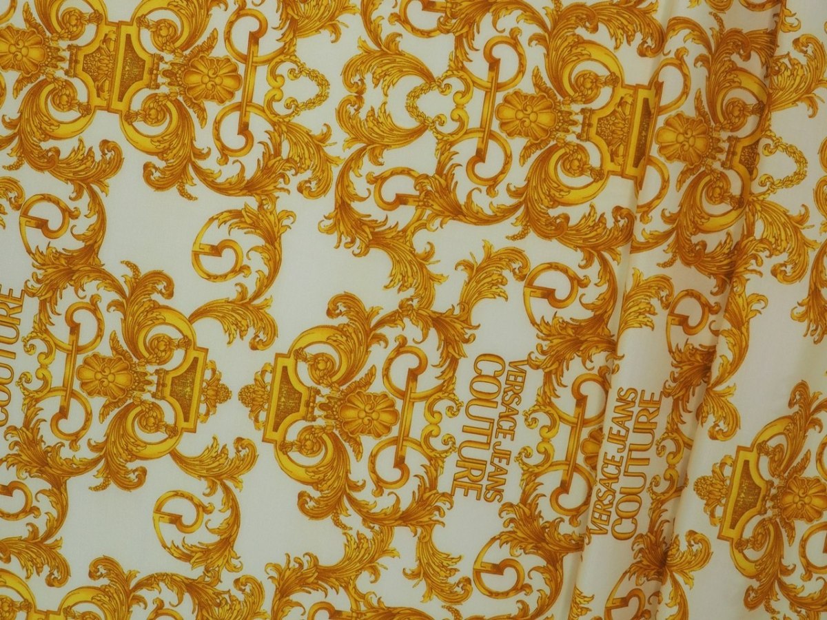 sygnowana wiskoza Versace logotyp markowa tkanina sygnowana wiskoza Versace logotyp markowa tkanina