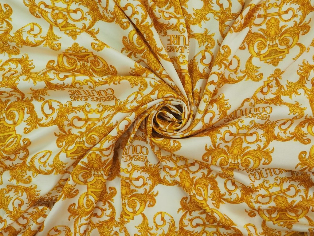 sygnowana wiskoza Versace logotyp markowa tkanina sygnowana wiskoza Versace logotyp markowa tkanina