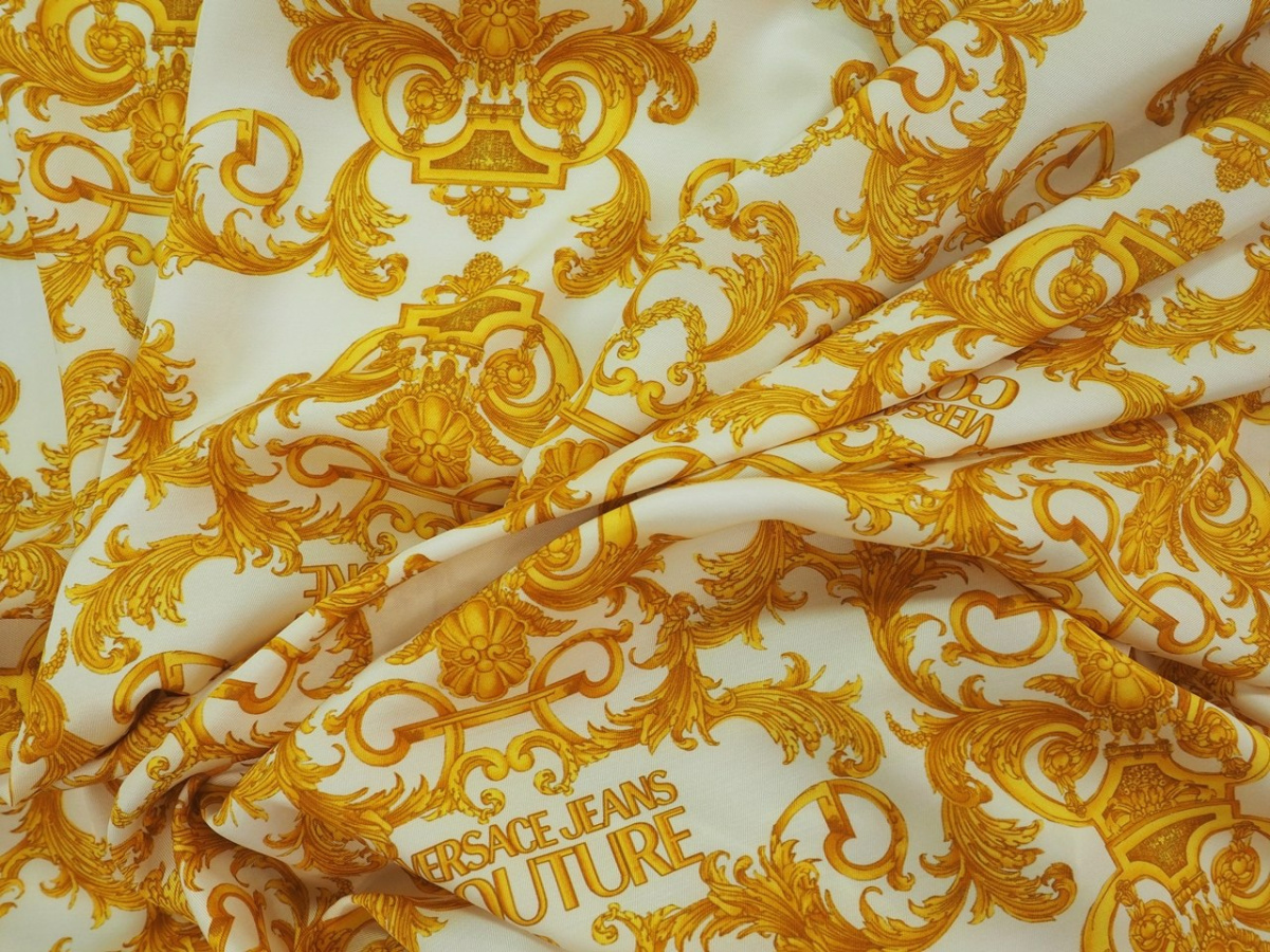 sygnowana wiskoza Versace logotyp markowa tkanina sygnowana wiskoza Versace logotyp markowa tkanina