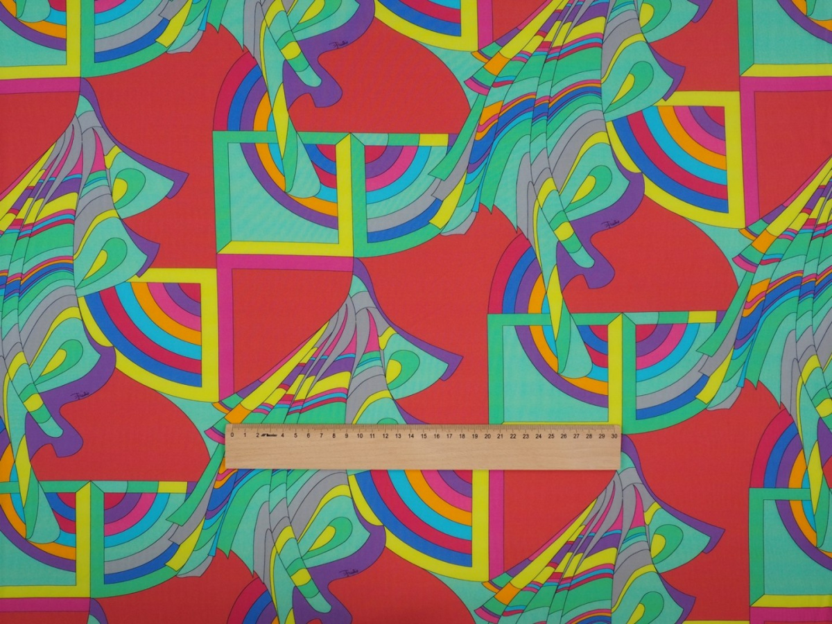 dzianina Pucci geometryczny wzór koral dzianina Pucci geometryczny wzór koral
