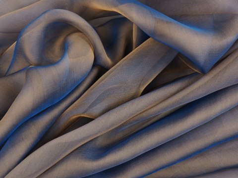 jedwab szyfon stare złoto niebieski