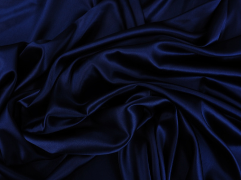 jedwab elastyczny ciemny granat