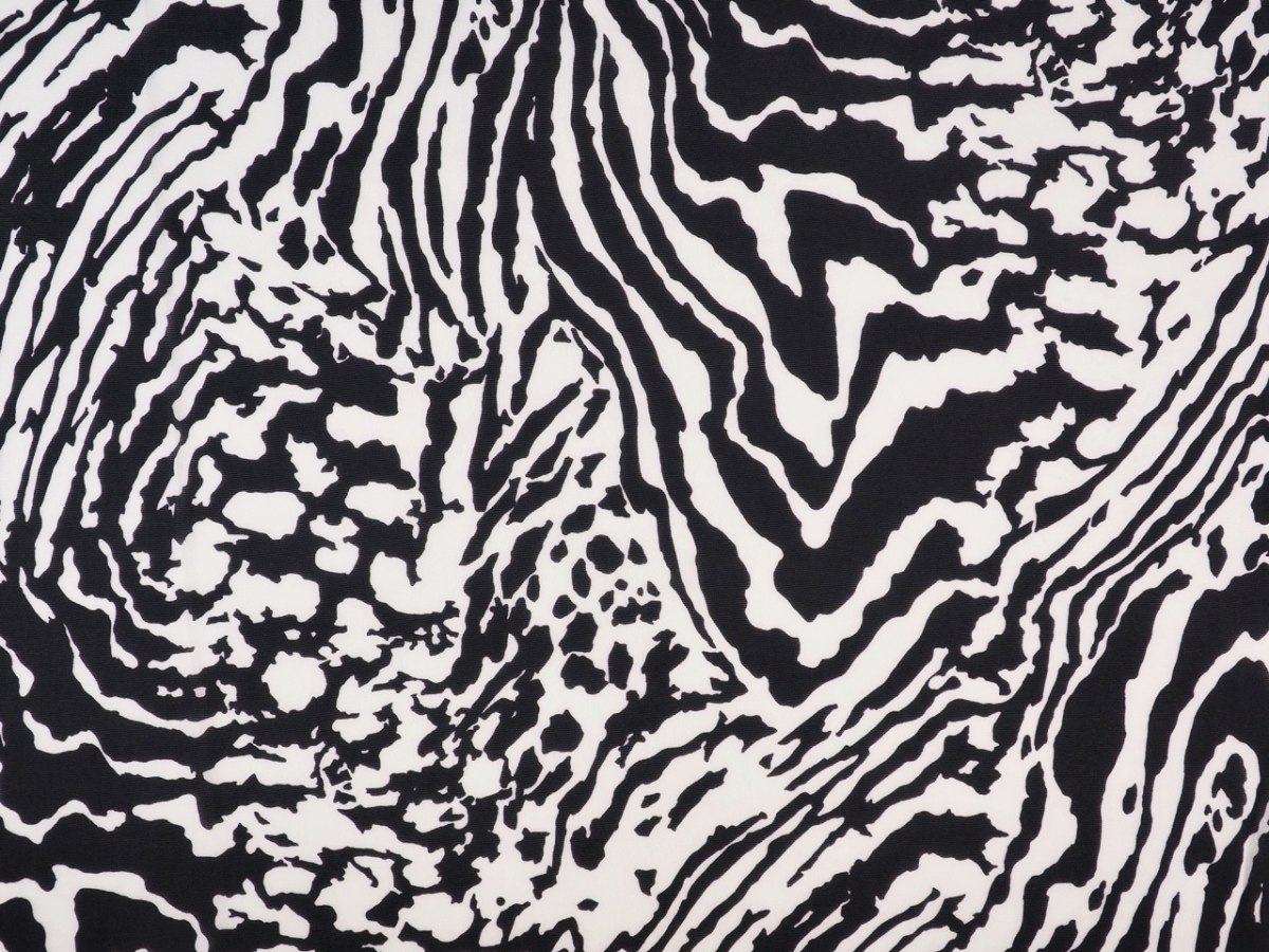Jedwab szyfon - Zebra i cętki Jedwab szyfon - Zebra i cętki