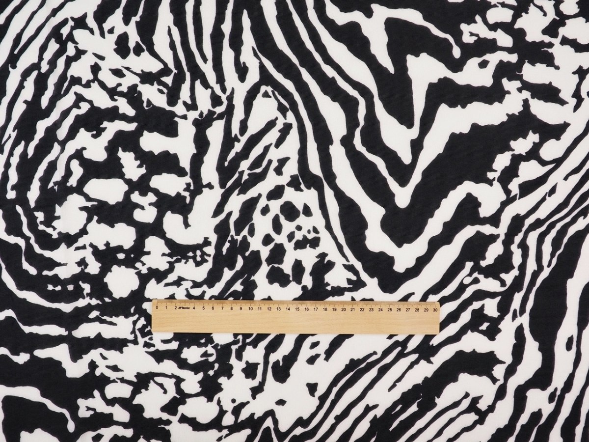 Jedwab szyfon - Zebra i cętki Jedwab szyfon - Zebra i cętki
