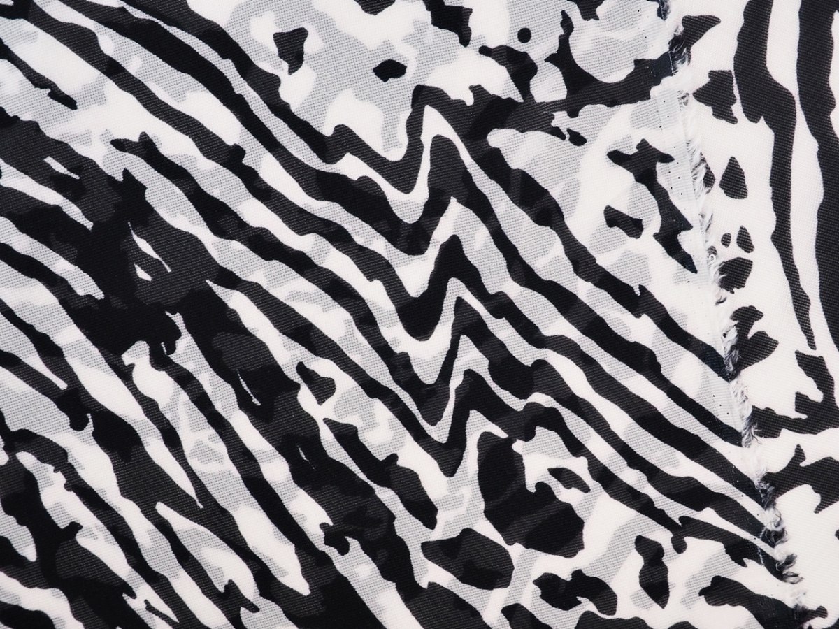 Jedwab szyfon - Zebra i cętki Jedwab szyfon - Zebra i cętki