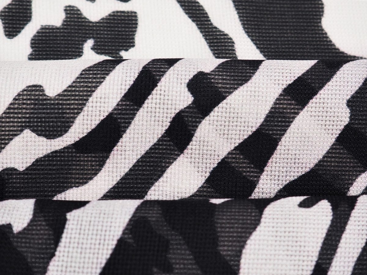 Jedwab szyfon - Zebra i cętki Jedwab szyfon - Zebra i cętki