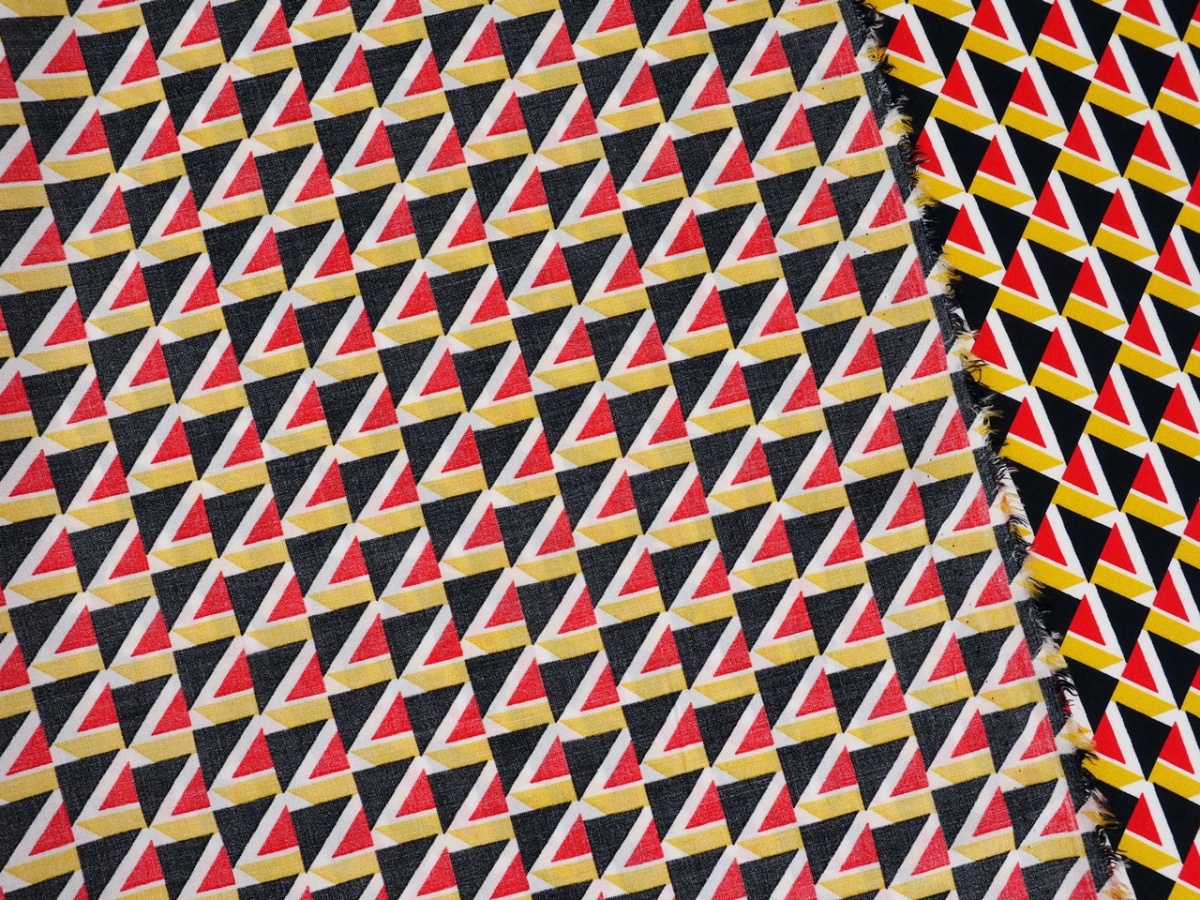 Wiskoza - Retro wzór abstrakcyjny Wiskoza - Retro wzór abstrakcyjny