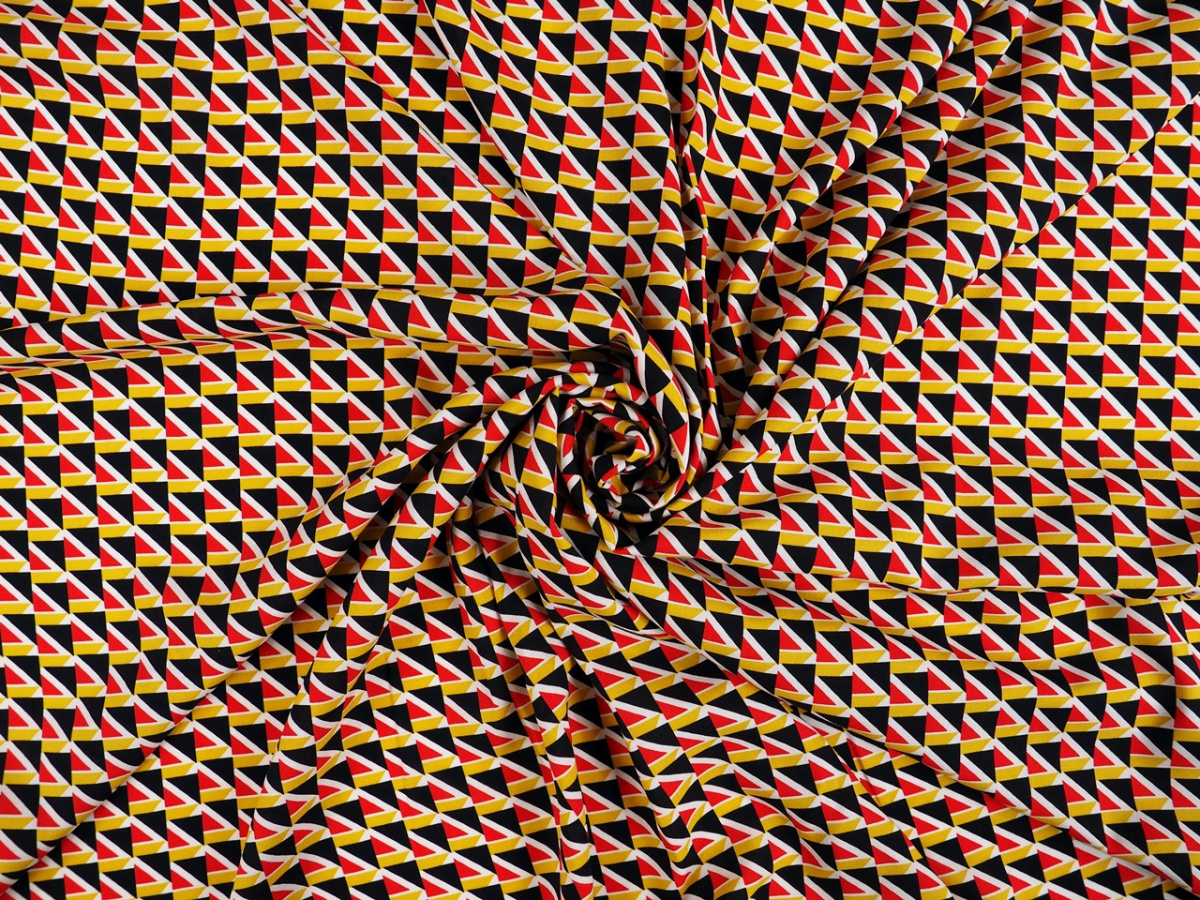 Wiskoza - Retro wzór abstrakcyjny Wiskoza - Retro wzór abstrakcyjny