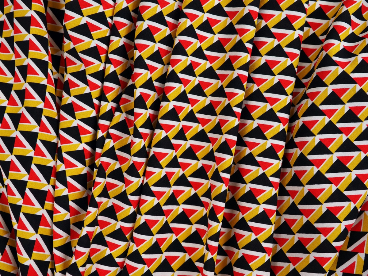 Wiskoza - Retro wzór abstrakcyjny Wiskoza - Retro wzór abstrakcyjny