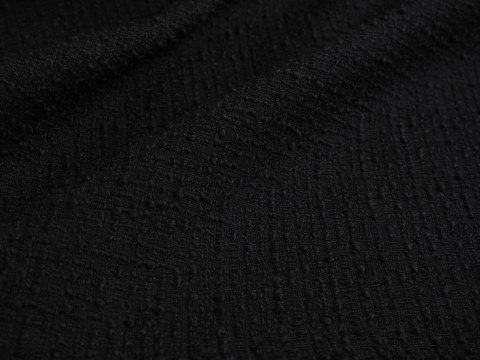 czarna chanelka wełna jedwab wełna boucle czarna chanelka wełna jedwab wełna boucle