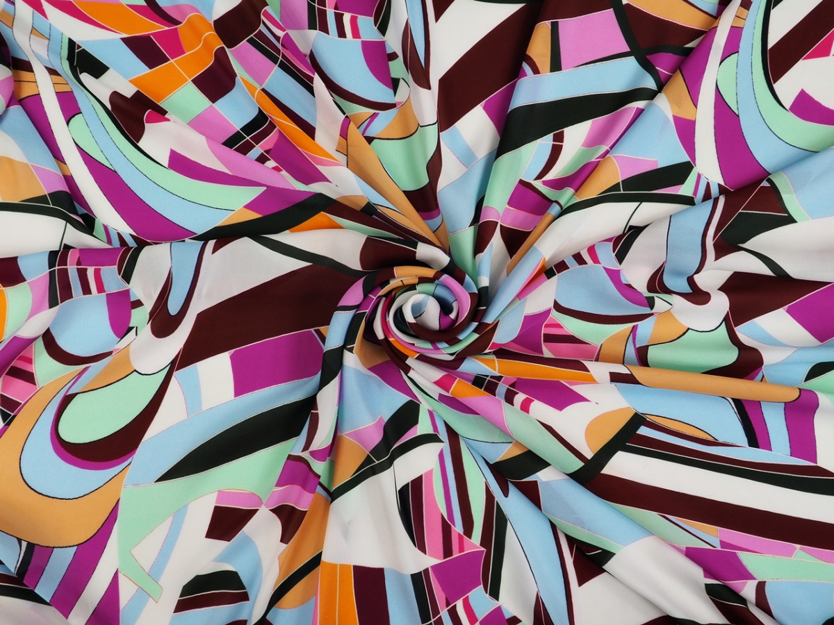 Jedwab - Kolorowa abstrakcja geometryczna Jedwab - Kolorowa abstrakcja geometryczna