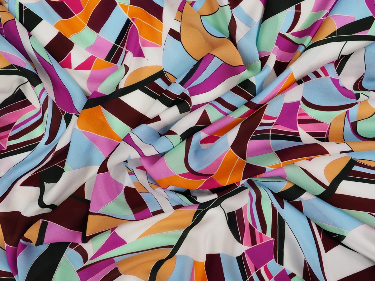 Jedwab - Kolorowa abstrakcja geometryczna Jedwab - Kolorowa abstrakcja geometryczna