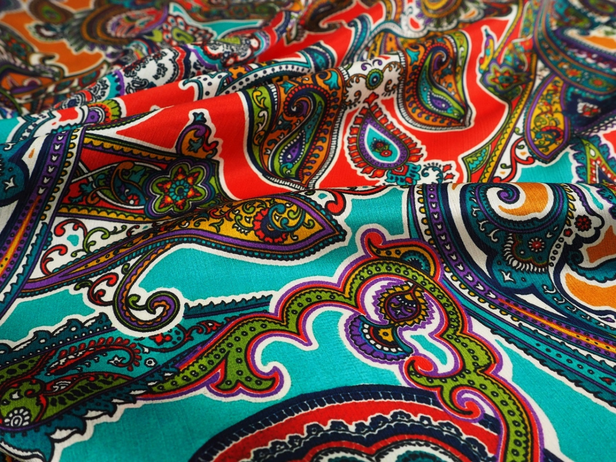Jedwab kreszowany - Orientalne wzory Jedwab kreszowany - Orientalne wzory