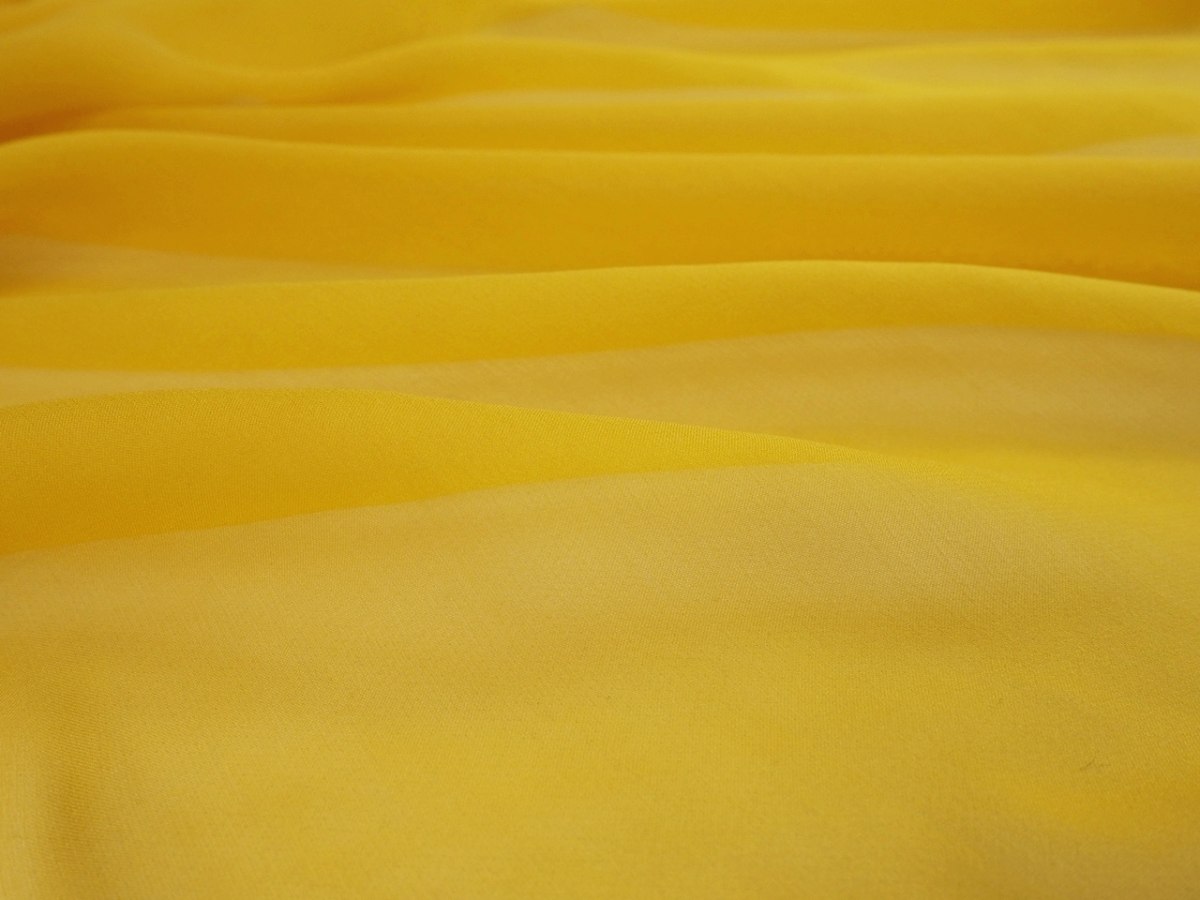 Jedwab szyfon - Żółty perłowy