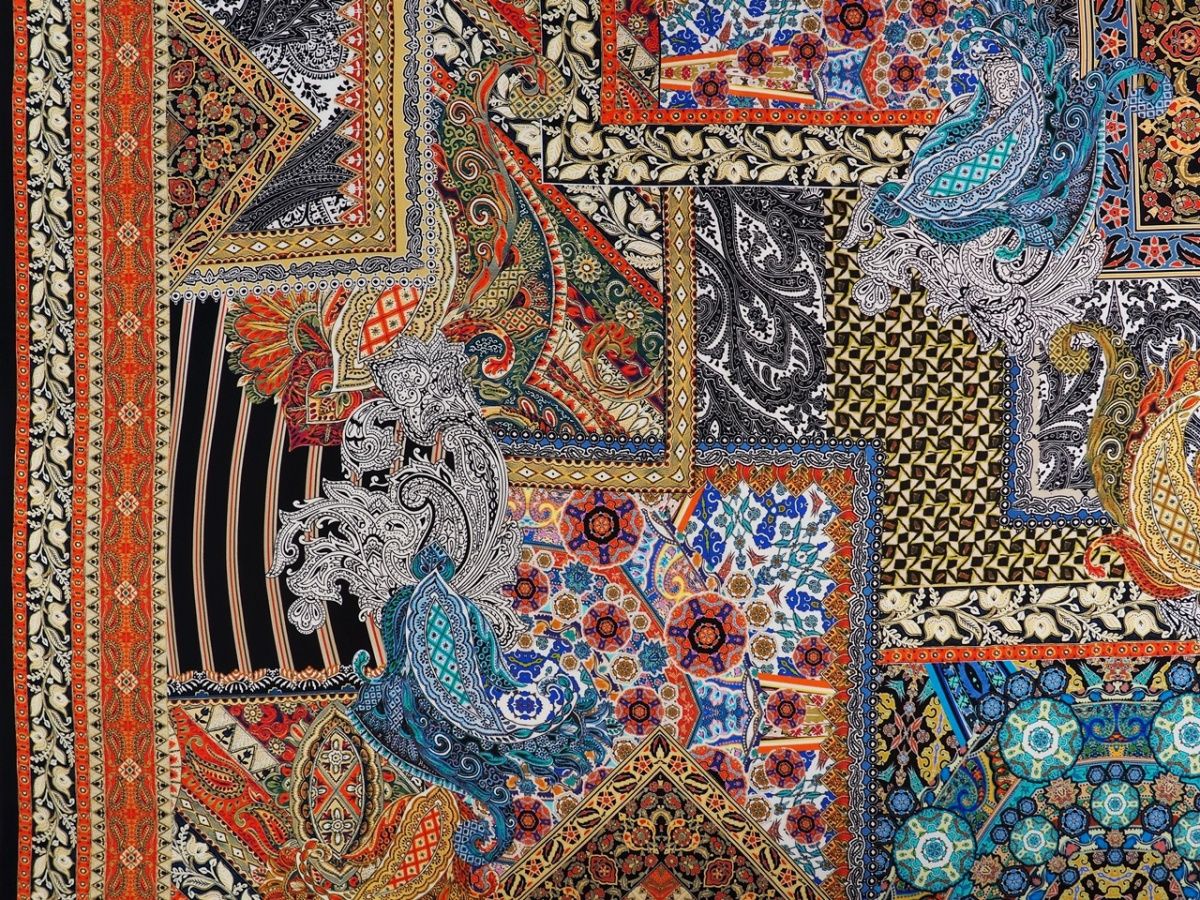 Jedwab twill - Etno wzory orientalne Jedwab twill - Etno wzory orientalne