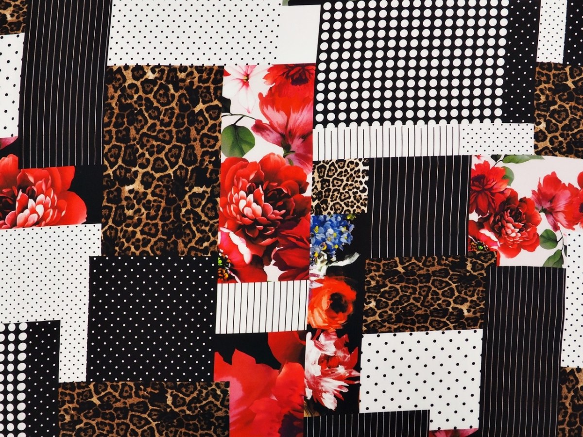 Jedwab - Nieregularny patchwork Jedwab - Nieregularny patchwork