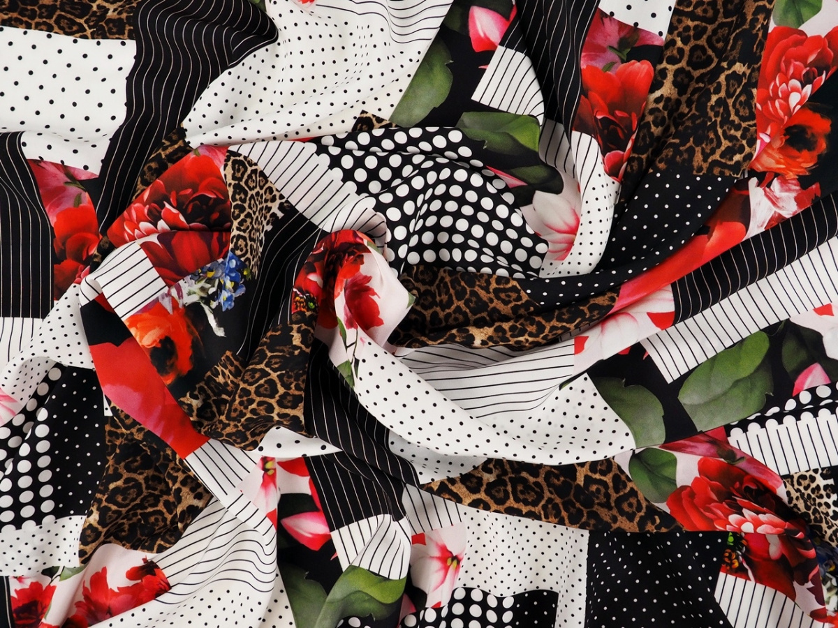 Jedwab - Nieregularny patchwork Jedwab - Nieregularny patchwork