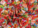 Jedwab twill - Nasycone kwiaty Jedwab twill - Nasycone kwiaty