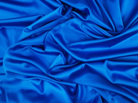 Jedwab elastyczny podwójny - Elektryczny niebieski