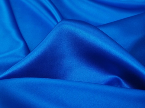 Jedwab elastyczny podwójny - Elektryczny niebieski