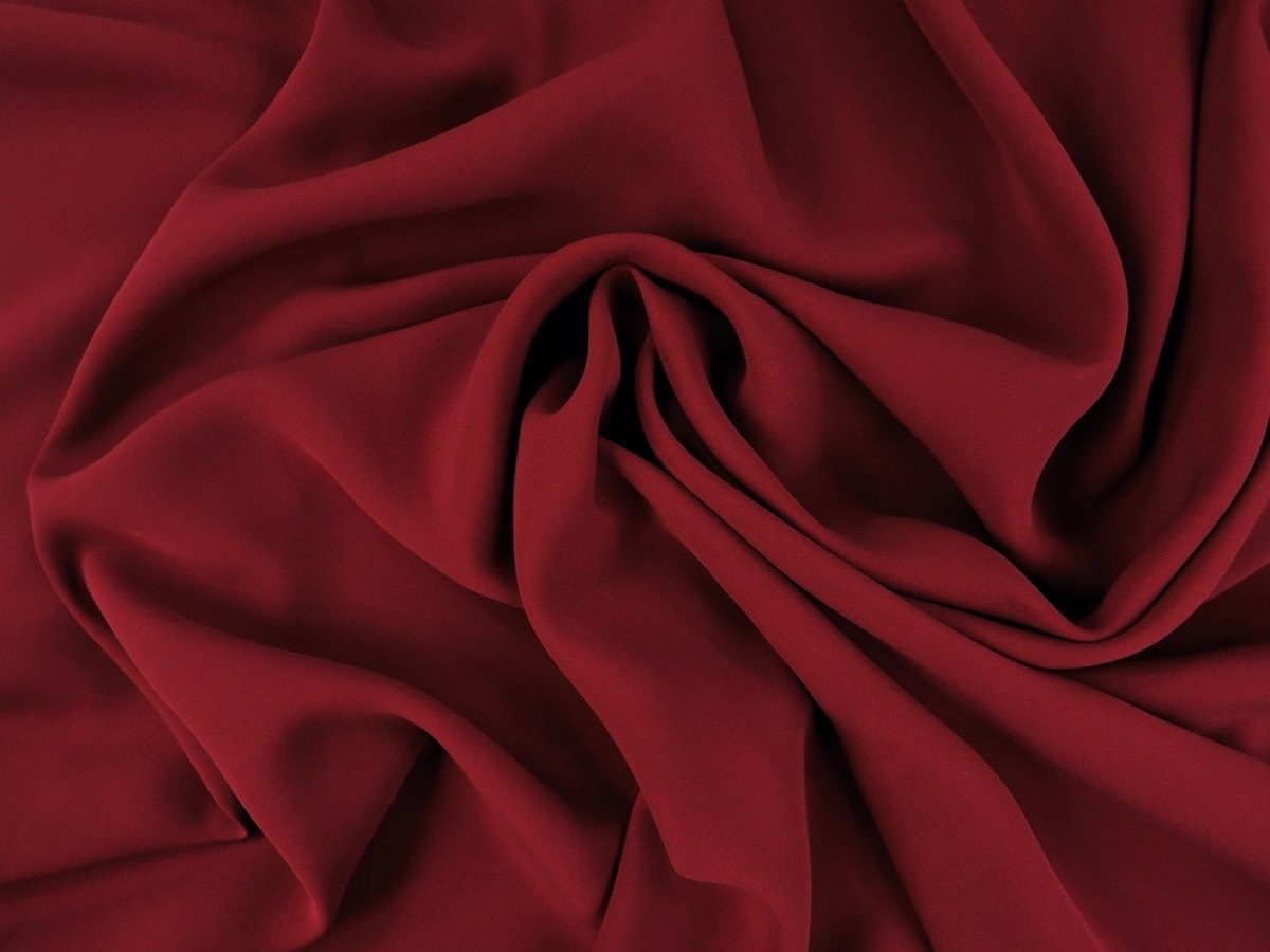Jedwab krepa double cady - Bordo Jedwab krepa double cady - Bordo