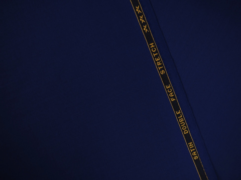 Wełna double face - Błękit pruski z nutami fioletu