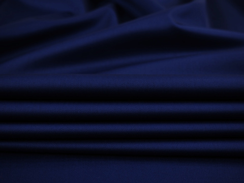 Wełna double face - Błękit pruski z nutami fioletu