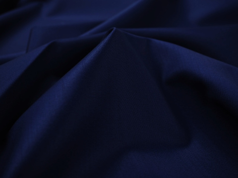 Wełna double face - Błękit pruski z nutami fioletu