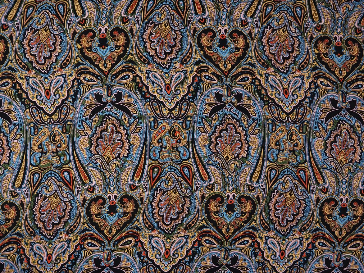 Jedwab podwójny - Powtarzalne paisley'e Jedwab podwójny - Powtarzalne paisley'e