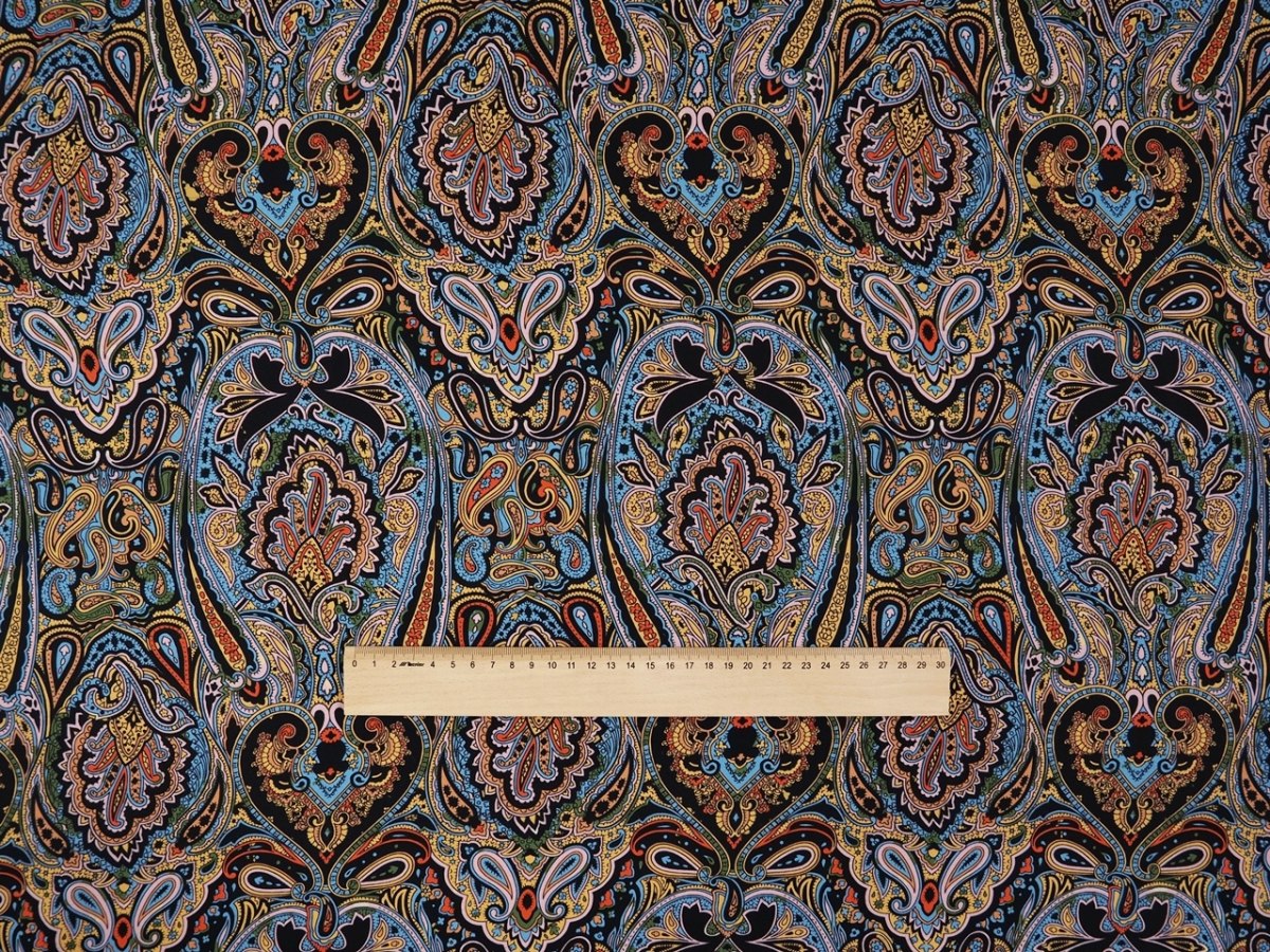 Jedwab podwójny - Powtarzalne paisley'e Jedwab podwójny - Powtarzalne paisley'e