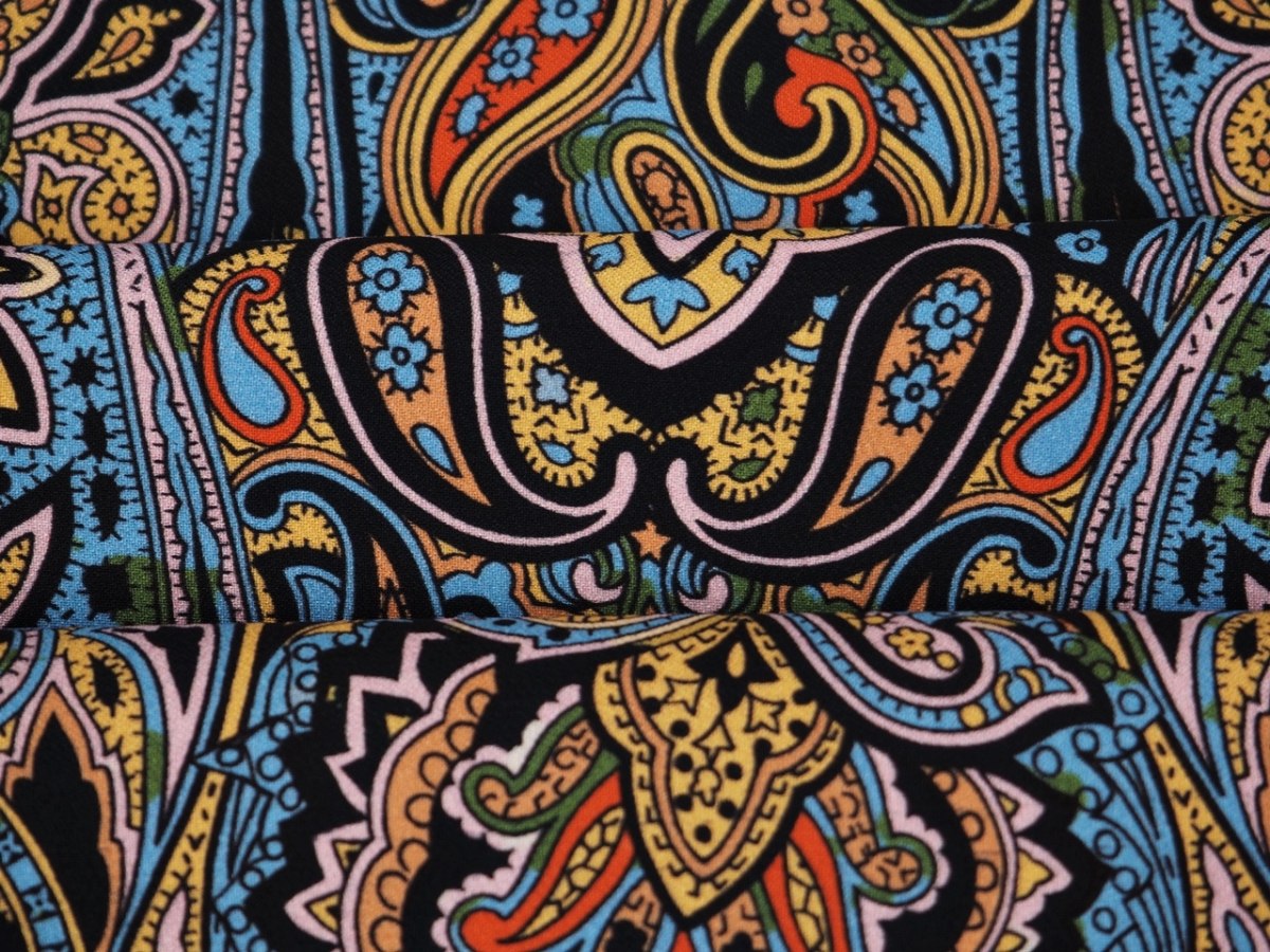 Jedwab podwójny - Powtarzalne paisley'e Jedwab podwójny - Powtarzalne paisley'e