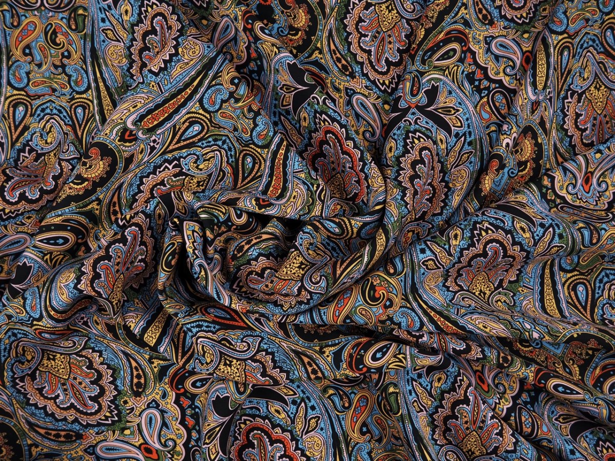 Jedwab podwójny - Powtarzalne paisley'e Jedwab podwójny - Powtarzalne paisley'e