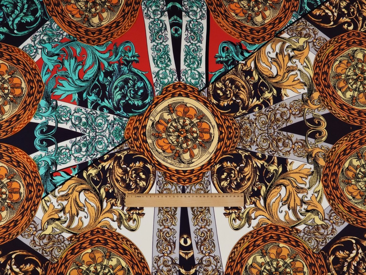 Jedwab podwójny - Złote ornamenty Jedwab podwójny - Złote ornamenty