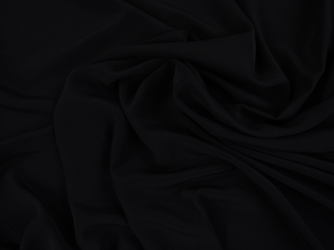 Jedwab krepa - Czerń półmat