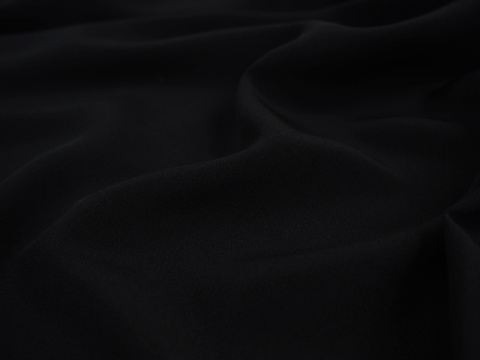 Jedwab krepa - Czerń półmat